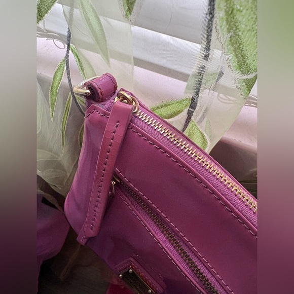 Dooney & Bourke Orchid Patent Leather Shoulder Bag - Picture 8 of 8